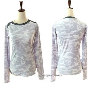 FLYWHEEL Grey Camouflage Fitted Sweater